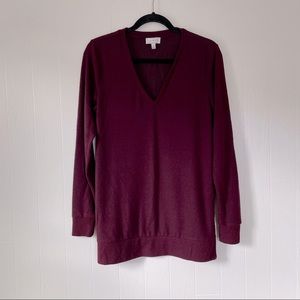 Lucky Brand V-neck sweater Maroon S